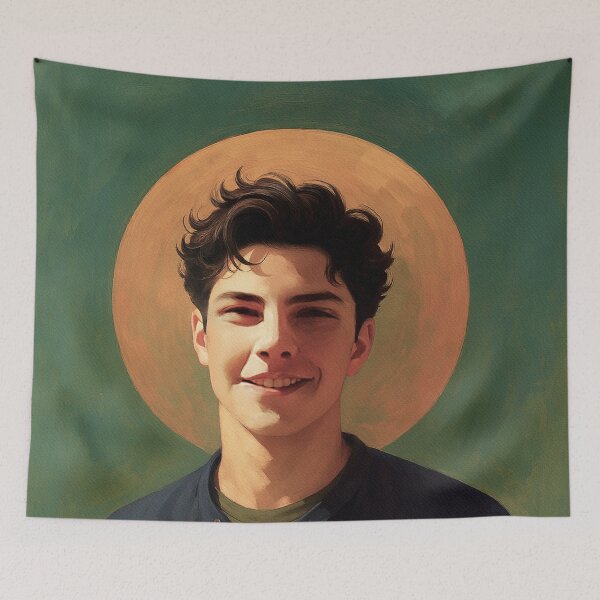 Item preview, Saint Carlo Acutis, Millennial Saint, Young and Handsome V.1b designed and sold by VarnaChitra.