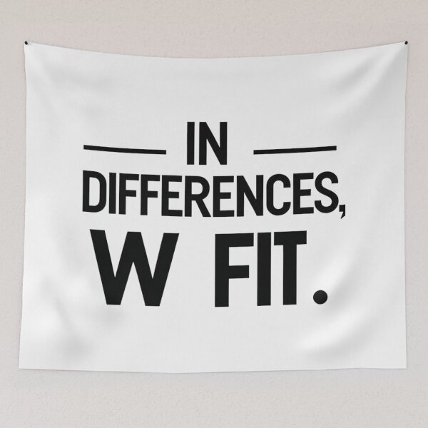 Item preview, In Differences, We Fit – Minimalist Typography Design designed and sold by Irene Catchmind.