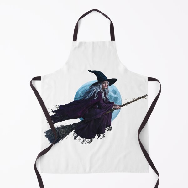 Item preview, Witch flying on a broomstick with a full moon in the background designed and sold by PWDigitalArt.