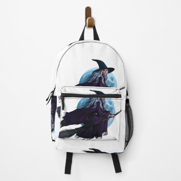 Item preview, Witch flying on a broomstick with a full moon in the background designed and sold by PWDigitalArt.