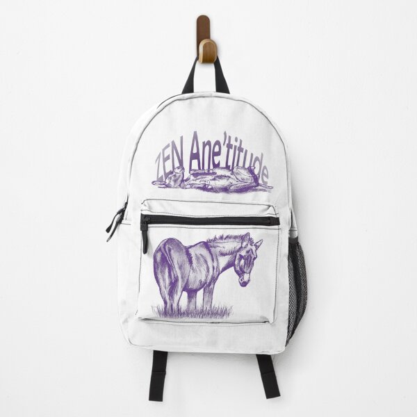 Item preview, Drawing of a donkey rolling on the ground - purple-blue colorized version with French text designed and sold by SylvieG18.