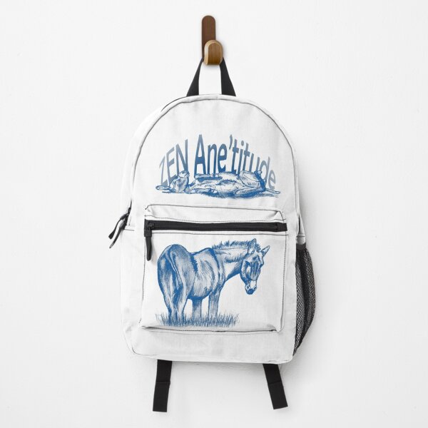 Item preview, Drawing of a donkey rolling on the ground - blue colored version with French text designed and sold by SylvieG18.