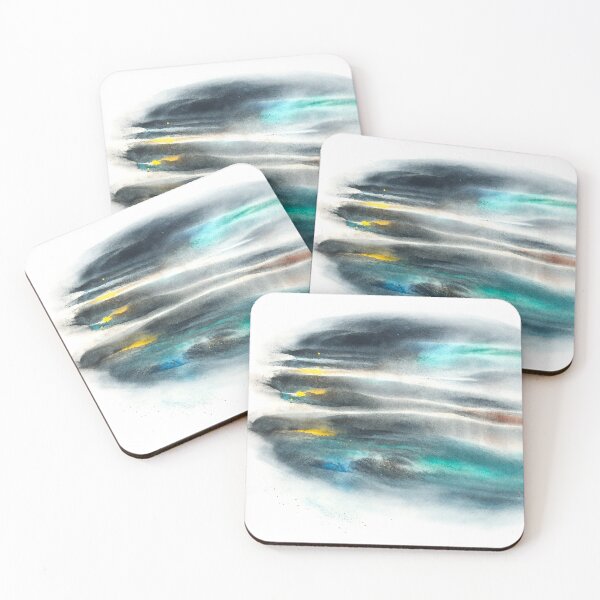 Item preview, The Gathering Golden Storm - Abstract Watercolor designed and sold by NitiDigitalxRyu.
