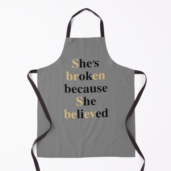 Item preview, She's Broken Because She Believed | Minimalist Quote Design designed and sold by elizaldesigns.
