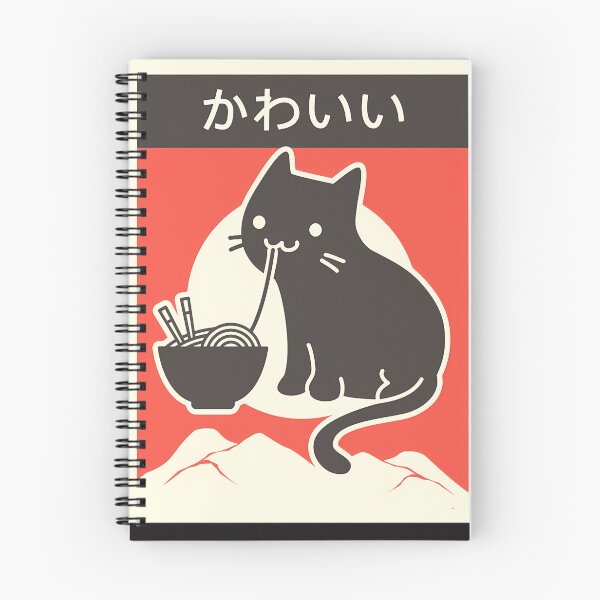 Item preview, Kawaii-Vintage-Style-Japenese-Ramen-Cat-(1) designed and sold by mampzsexk.