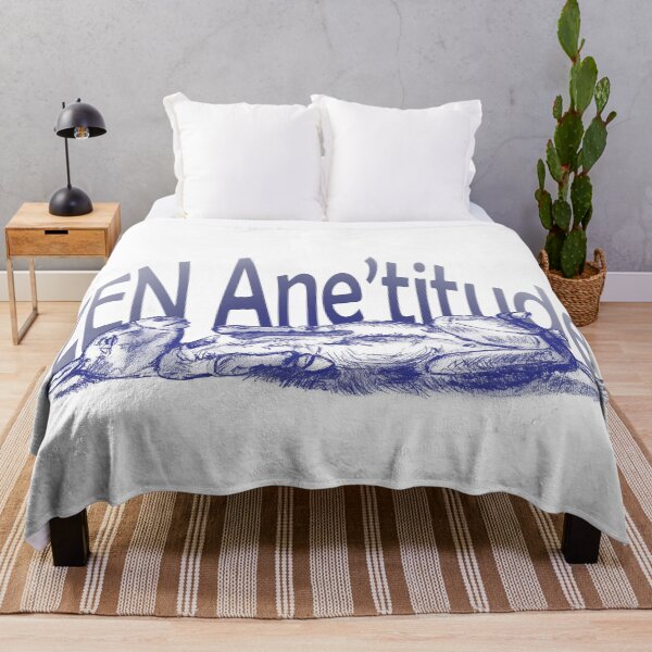 Item preview, Drawing of a donkey rolling on the ground - navy blue colorized version with French text designed and sold by SylvieG18.