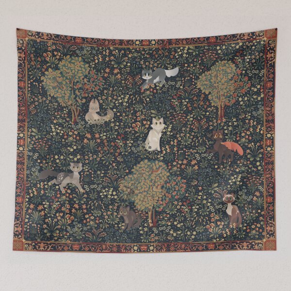 Item preview, Allegorical Kittyfleurs Tapestry designed and sold by TalkingMongoose.