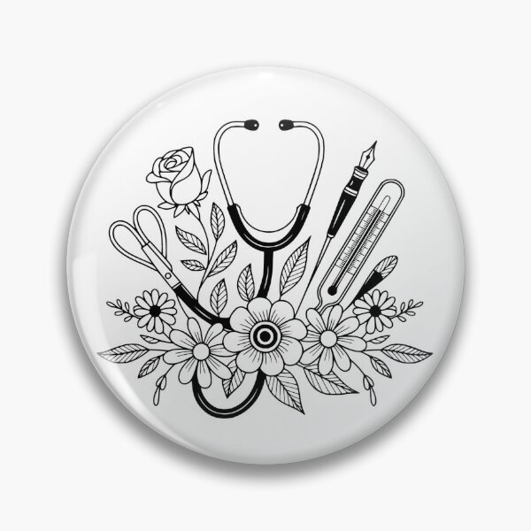 Item preview, Floral Stethoscope designed and sold by Sweetvoilet.