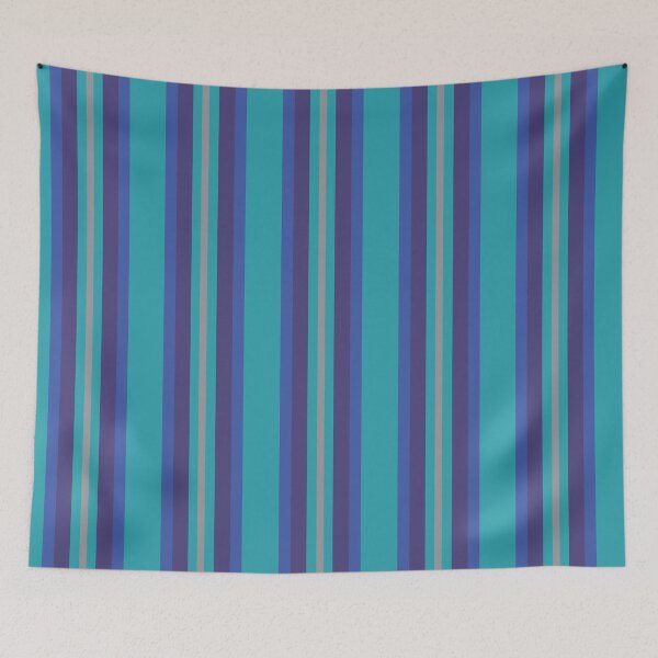Item preview, Vibrant Blue Geometric Vertical Stripes Pattern  designed and sold by BWDecorPattern.