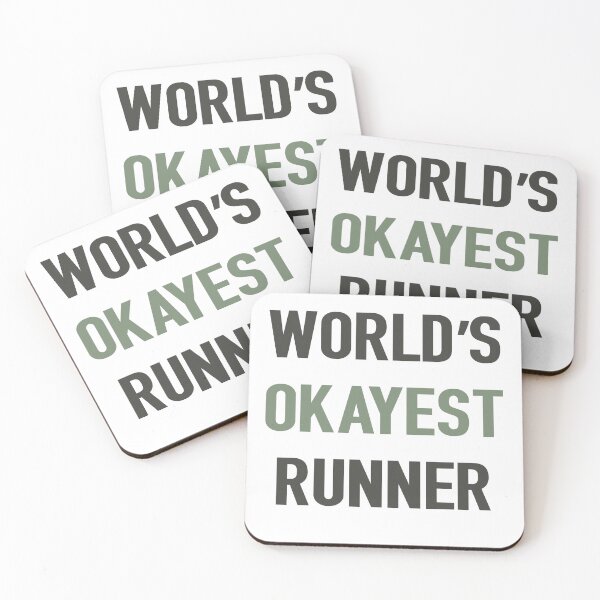 Item preview, World’s Okayest Runner Funny Motivational Saying designed and sold by SkeletonsDanger.