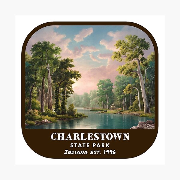 Item preview, Vintage Charlestown State Park (Indiana State Park) designed and sold by RabbitK.
