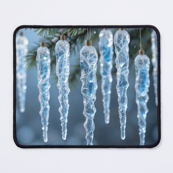 Item preview, Glistening Icicle Ornaments on Pine Boughs designed and sold by InezPhotography.