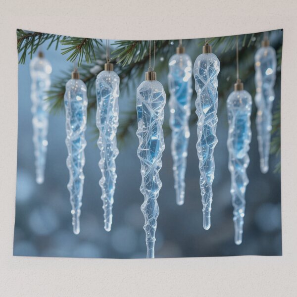Item preview, Glistening Icicle Ornaments on Pine Boughs designed and sold by InezPhotography.