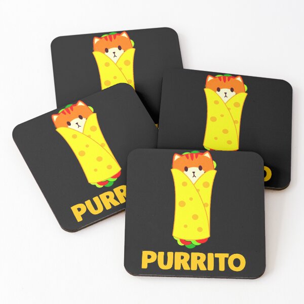 Item preview, Funny cat pun cute burrito purrito designed and sold by ClaraDeanna.