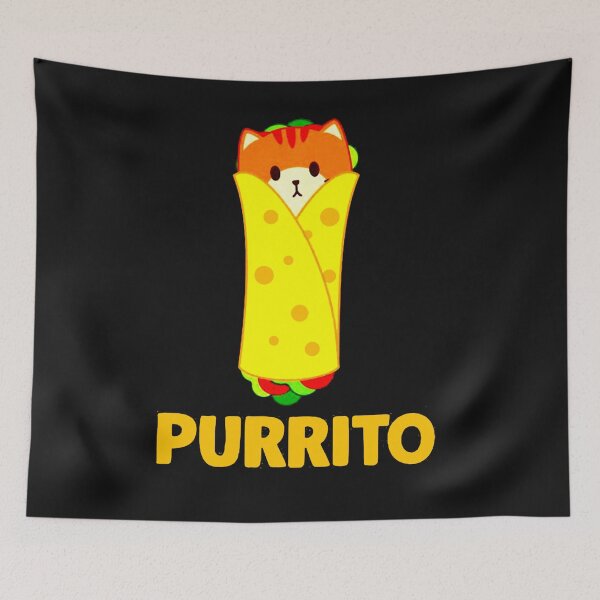 Item preview, Funny cat pun cute burrito purrito designed and sold by ClaraDeanna.