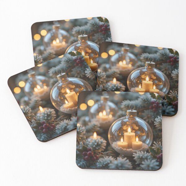 Item preview, Warm Candles in Winter Ornament designed and sold by InezPhotography.
