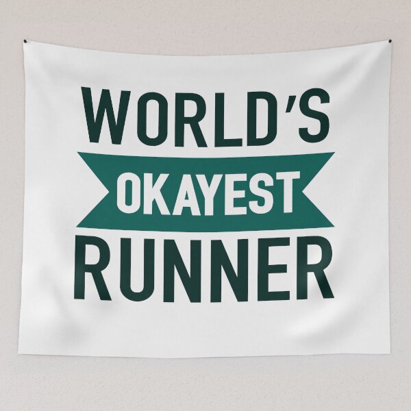 Item preview, World’s Okayest Runner Still Chasing The Finish Line designed and sold by SkeletonsDanger.