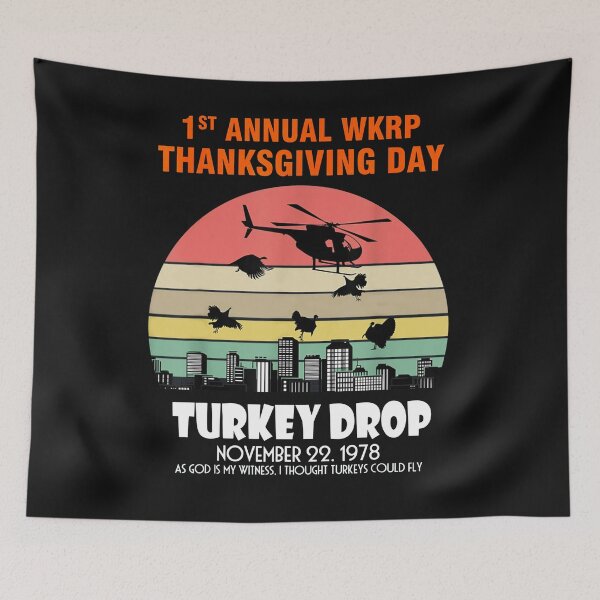 Item preview, Funny Turkey TeeThanksgiving Wkrp-Turkey-Drop  designed and sold by ClaraDeanna.