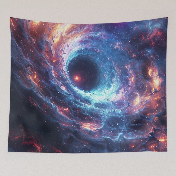 Item preview, Eventfall – Cosmic Black Hole Sci-Fi Art designed and sold by QuantumDrift.