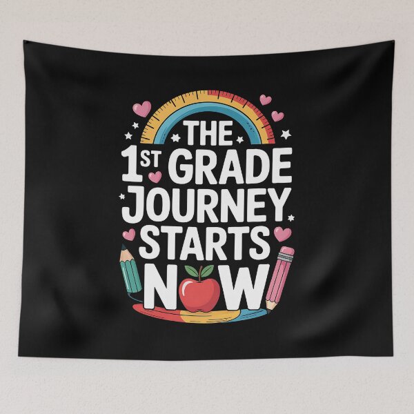 Item preview, The 1st Grade Journey Starts Now Teacher Back to School designed and sold by BakeryDozen.