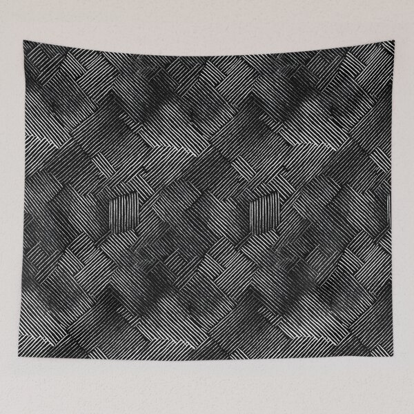 Item preview, Dynamic pattern of chaotic lines on black background designed and sold by Piotrek0001.