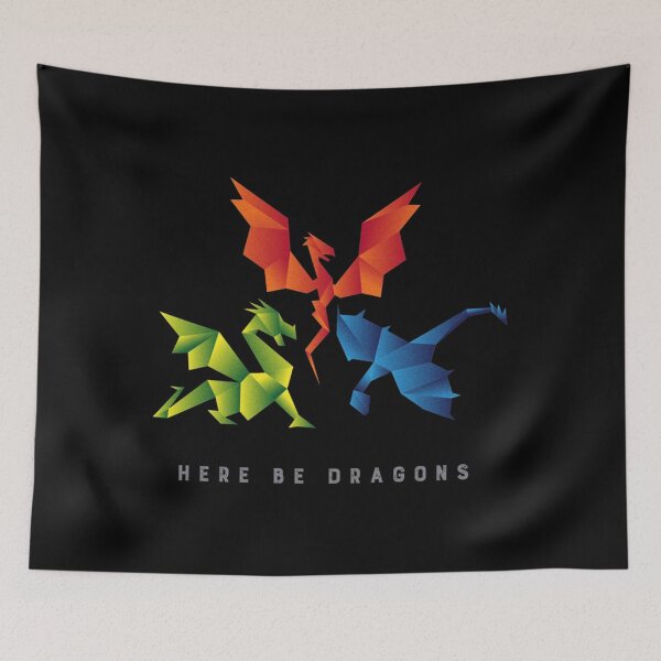 Item preview, SCP-1762 Where The Dragons Went Origami Style Dragons designed and sold by RahsaanEichmann.