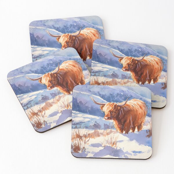 Item preview, Highland Cow in Snow designed and sold by laurashawart.
