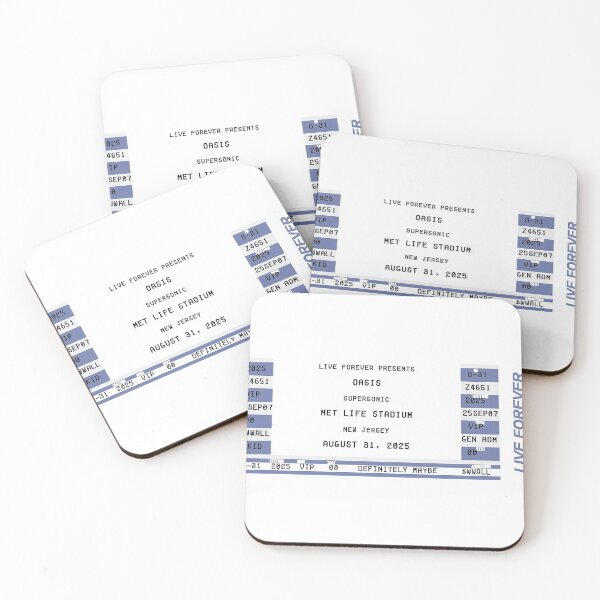 Item preview, Oasis New Jersey Ticket Art designed and sold by AuroraXGreen.
