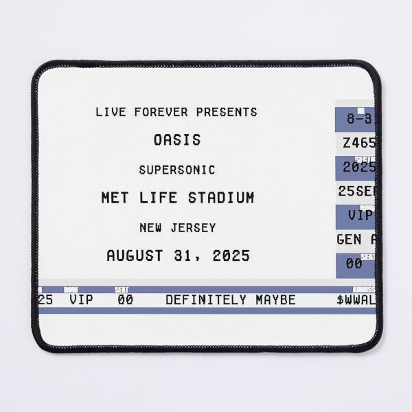 Item preview, Oasis New Jersey Ticket Art designed and sold by AuroraXGreen.