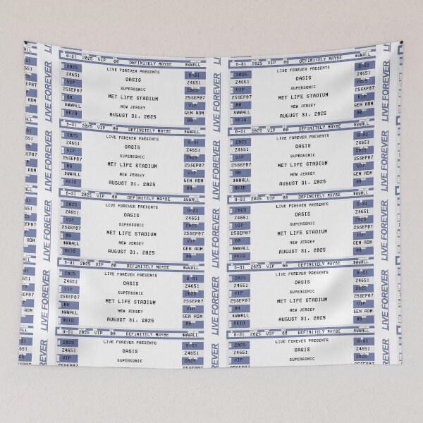 Item preview, Oasis New Jersey Ticket Art designed and sold by AuroraXGreen.