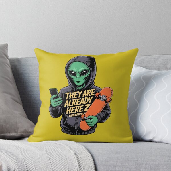 Item preview, "Alien Skater – They Are Already Here Z | Streetwear Graphic" designed and sold by HolisticFurArt.