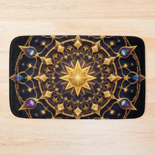 Item preview, Intricate Golden Mandala with Jewel Accents designed and sold by InezPhotography.