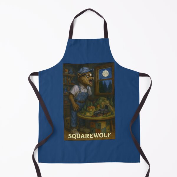 Item preview, Squarewolf Werewolf with His Model Train designed and sold by Tridentulus.