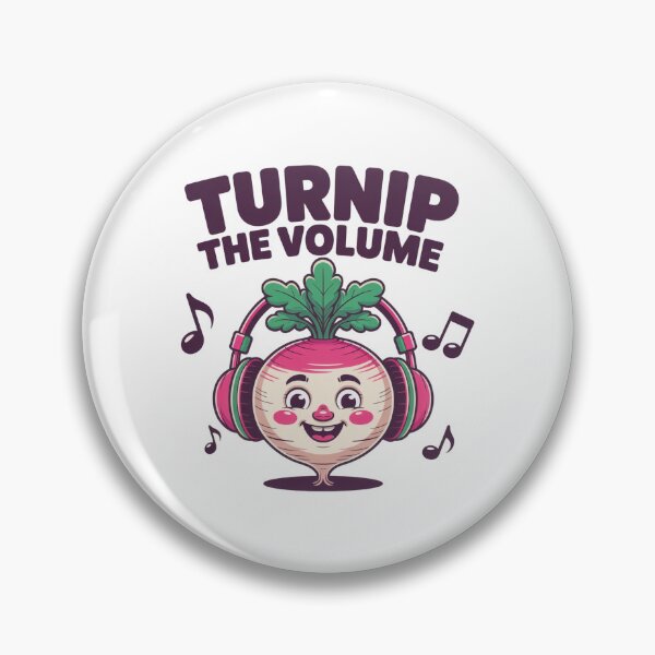 Item preview, Turnip The Volume Funny Music Veggie Pun designed and sold by Bliss Find And Design.