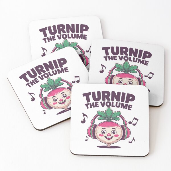 Item preview, Turnip The Volume Funny Music Veggie Pun designed and sold by Bliss Find And Design.