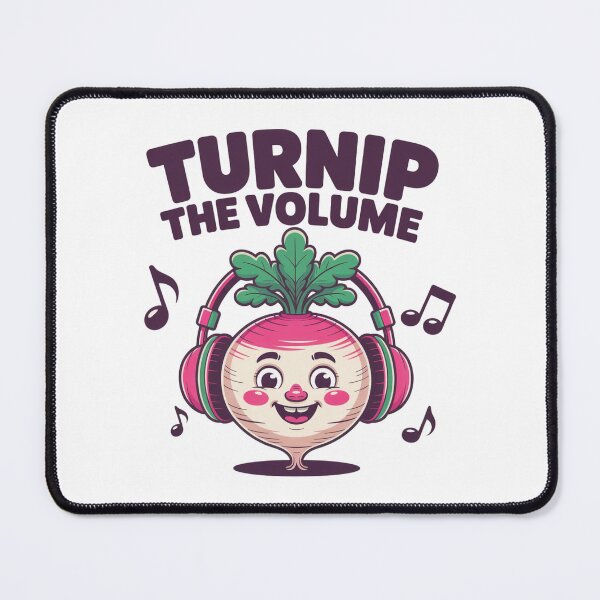 Item preview, Turnip The Volume Funny Music Veggie Pun designed and sold by Bliss Find And Design.