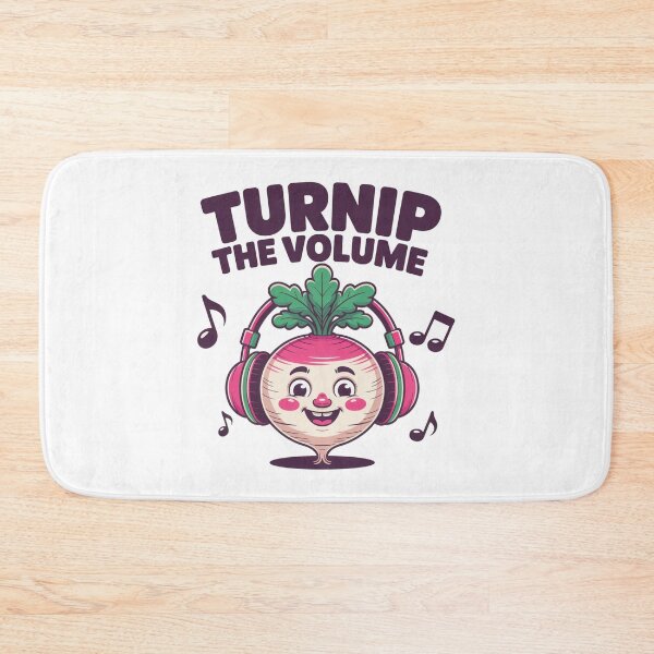 Item preview, Turnip The Volume Funny Music Veggie Pun designed and sold by Bliss Find And Design.