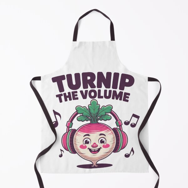 Item preview, Turnip The Volume Funny Music Veggie Pun designed and sold by Bliss Find And Design.