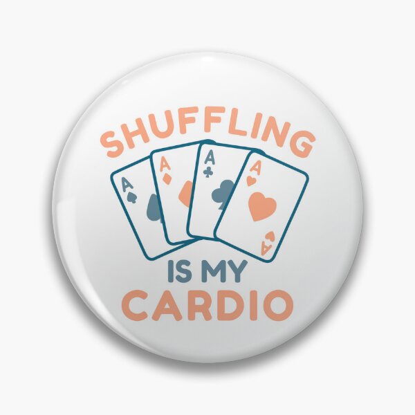 Item preview, Shuffling is My Cardio Sticker | Cute Pastel Playing Cards Design for Card Game Lovers designed and sold by EnchantedGremlinLoot.