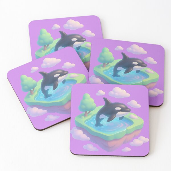 Item preview, Floating Island Orca – Dreamcore Pastel Fantasy Scene designed and sold by Orcavision3D.
