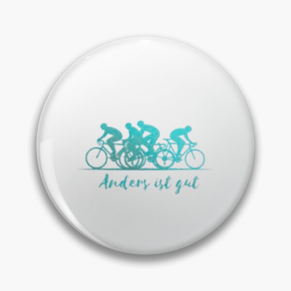 Item preview, Everyone follows the same direction, but one rides against the flow. Different is good_German Text_Aqua Blue Paint designed and sold by Aariq.