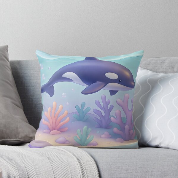 Item preview, Pastel 3D Orca Reef – Cute Coral Ocean Cube Scene designed and sold by Orcavision3D.