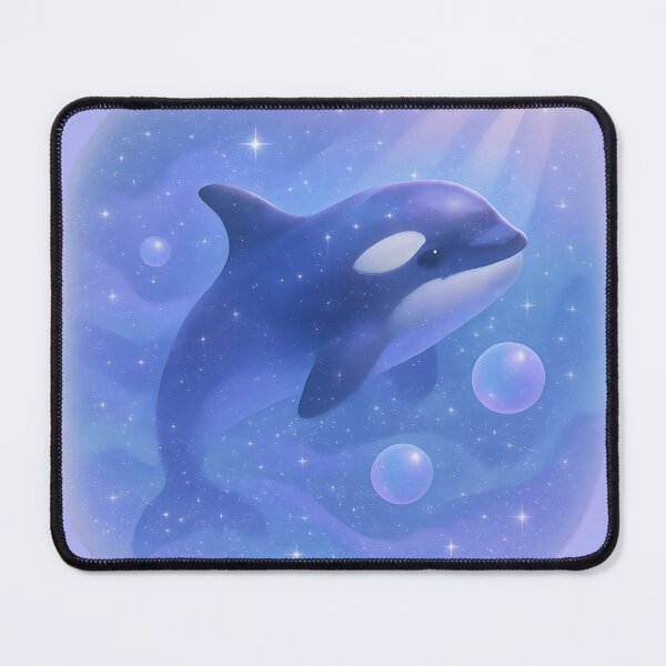 Item preview, Celestial Orca – Dreamy Cosmic Whale in Starry Ocean designed and sold by Orcavision3D.