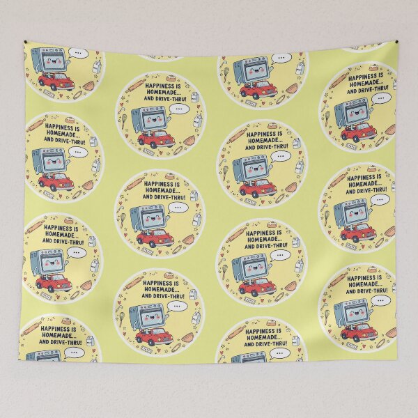 Item preview, Happiness is Homemade… and Drive-Thru! An Inspirational Quote for Modern-Day Foodies designed and sold by bvdesignart.
