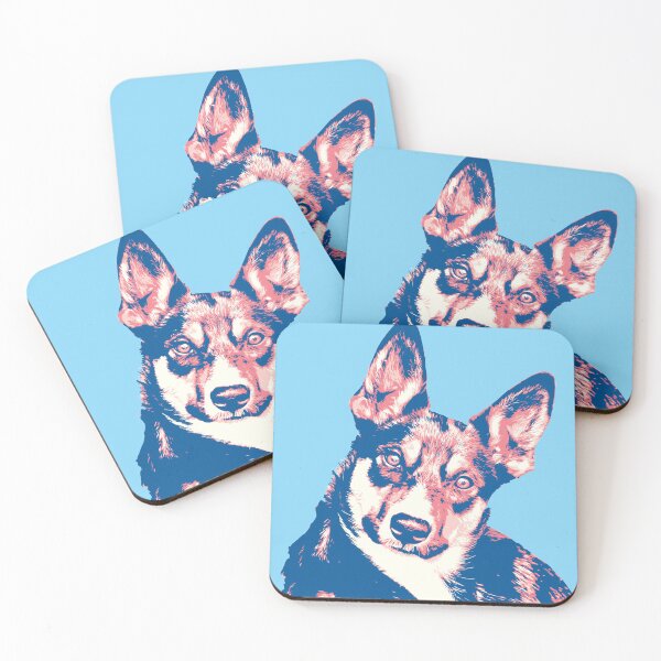 Item preview, Kelpie Australian dog blue pink designed and sold by blueidesign.