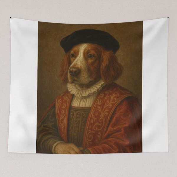 Item preview, “Dog Renaissance Painting – Funny Classical Pet Portrait, Regal Dog Artwork in Historical Styl designed and sold by FreshInkThreads.