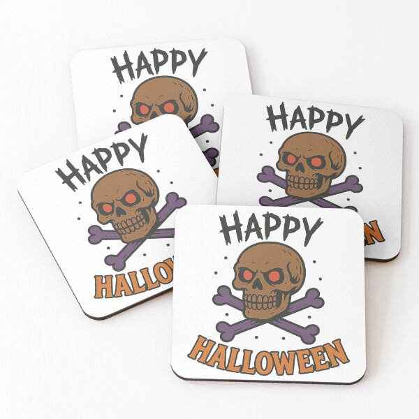 Item preview, Happy Halloween Skull and Crossbones Spooky designed and sold by RocknCat.