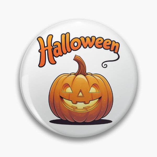 Item preview, A spooky Halloween greeting with a large jack-o'-lantern, smiling and glowing in the darkness. Bats fly overhead, and the words "Halloween" are written in a festive font. designed and sold by PWDigitalArt.