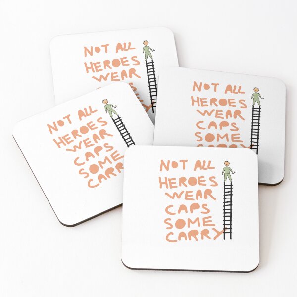 Item preview, Not All Heroes Wear Capes Funny Roofer Job Quote – Roofing Worker Ladder Design designed and sold by Popstudio85.