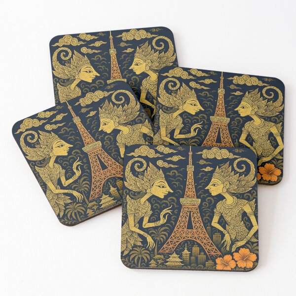 Item preview, Tokyo Tower Illustration - Wayang Shadow Puppet Art designed and sold by Myra365Art.